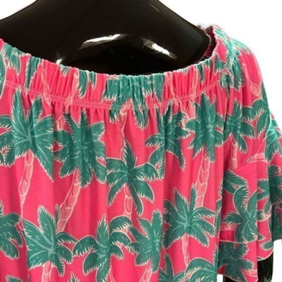 NWT Simply Southern collection off shoulder Sass Top Palm size small - Picture 11 of 13